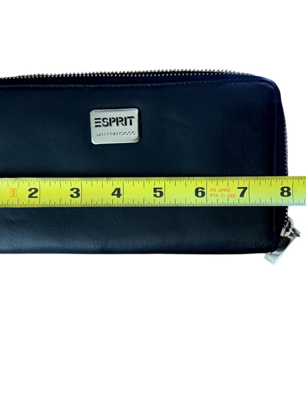 Esprit Black Zip Wallet with Metal Logo - Picture 9 of 9